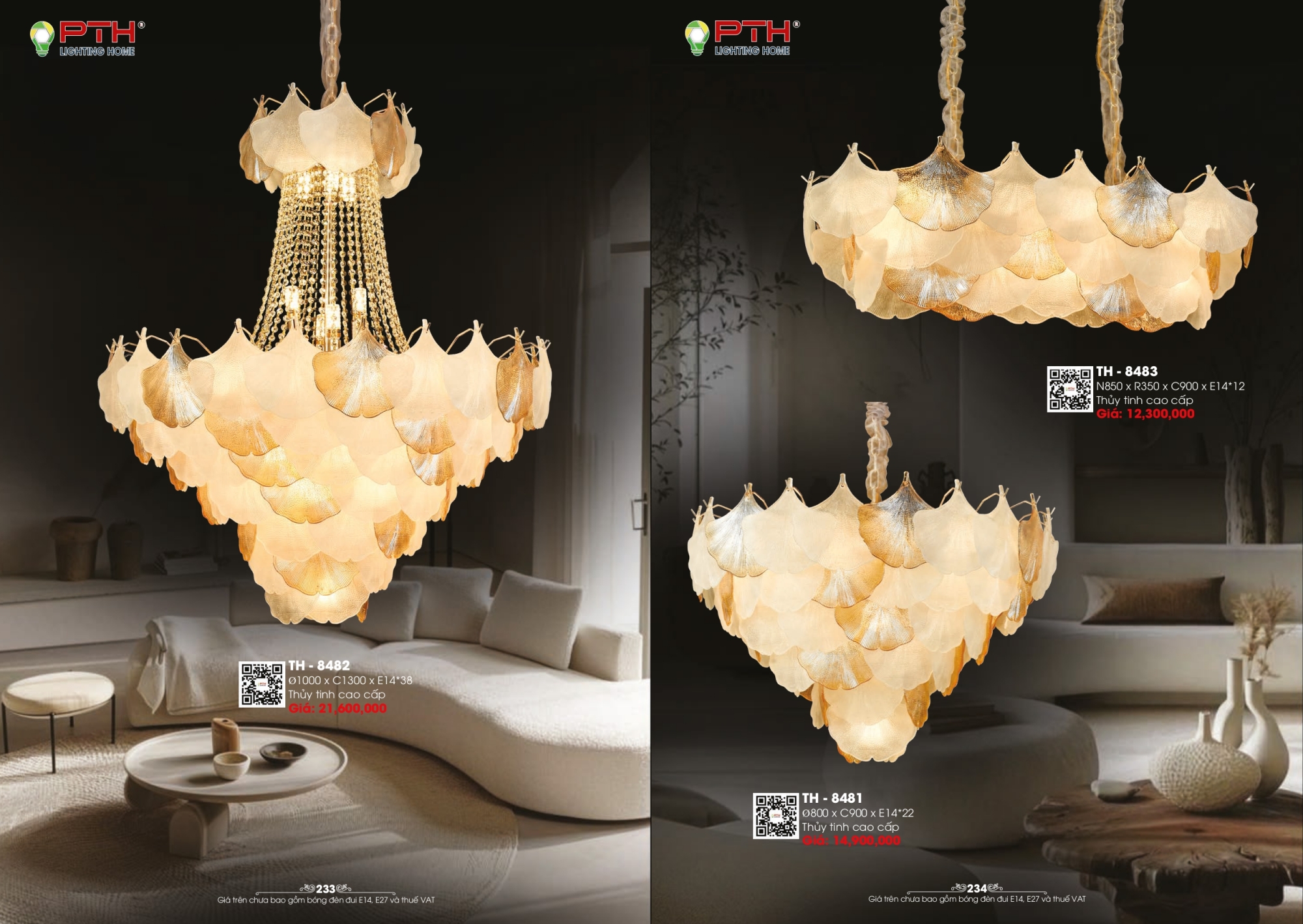 Bảng giá đèn trang trí PTH Lighting Home 2026